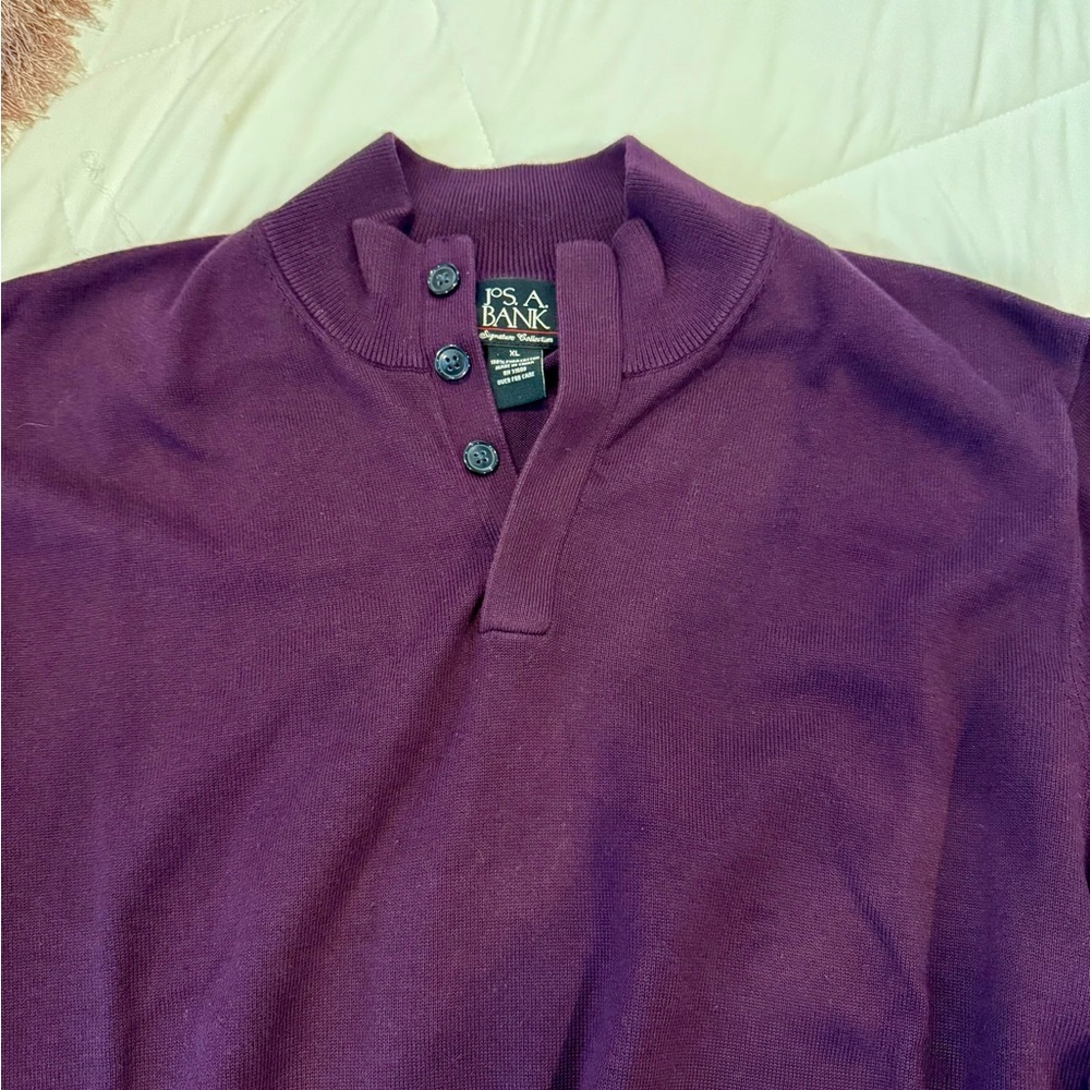 Jos. A. Bank Signature Collection 100% Pima Cotton Henley Sweater – XL